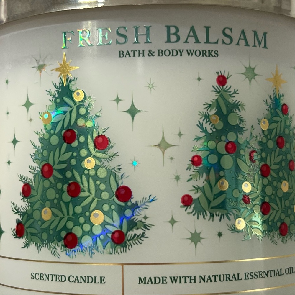 Fresh balsam bath & body works Christmas candle